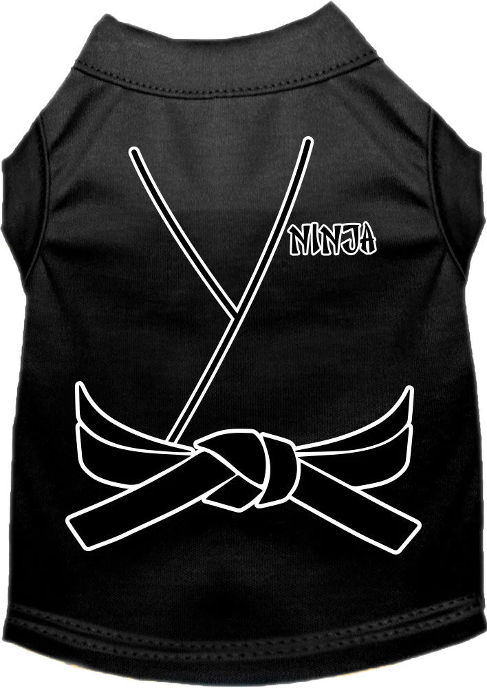 Halloween Pet Dog & Cat Shirt Screen Printed, "Ninja" - Image 3