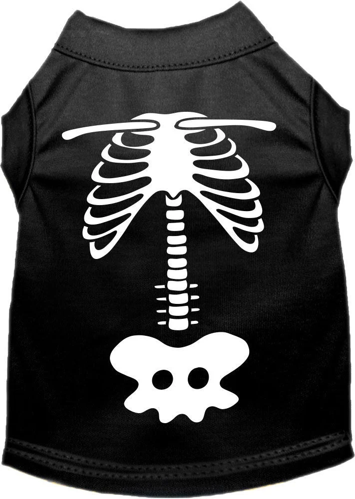 Halloween Pet Dog & Cat Shirt Screen Printed, "Paw Skellington Costume" - Image 3