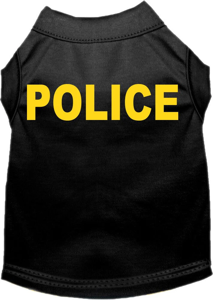 Halloween Pet Dog & Cat Shirt Screen Printed, "Police Costume" - Image 3