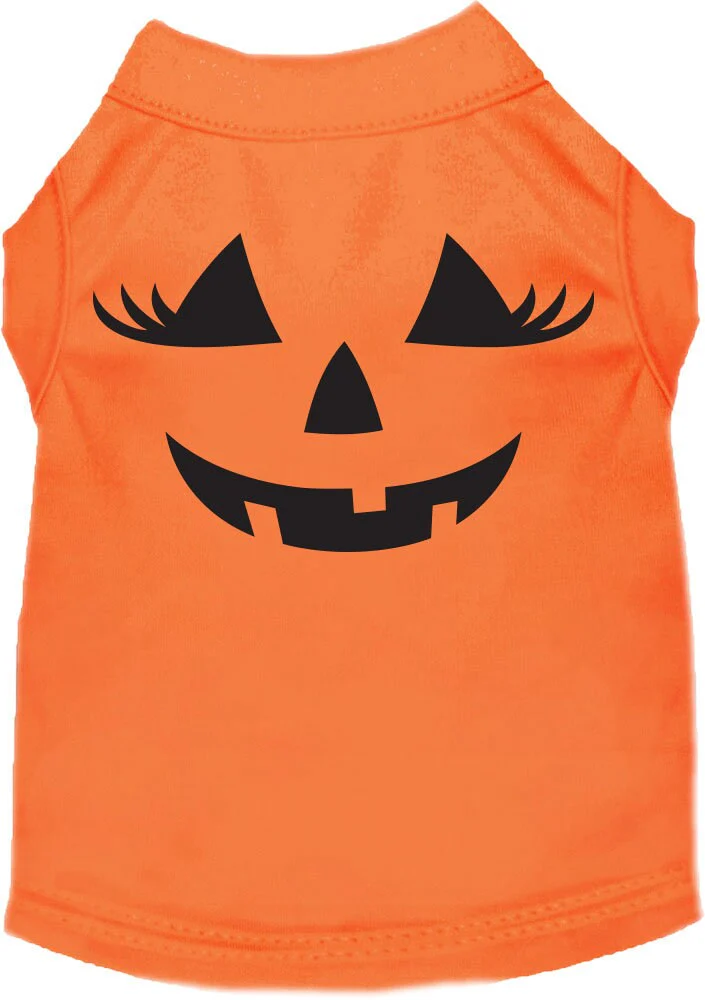 Halloween Pet Dog & Cat Shirt Screen Printed, "Pumpkin Face Her Costume" - Image 3