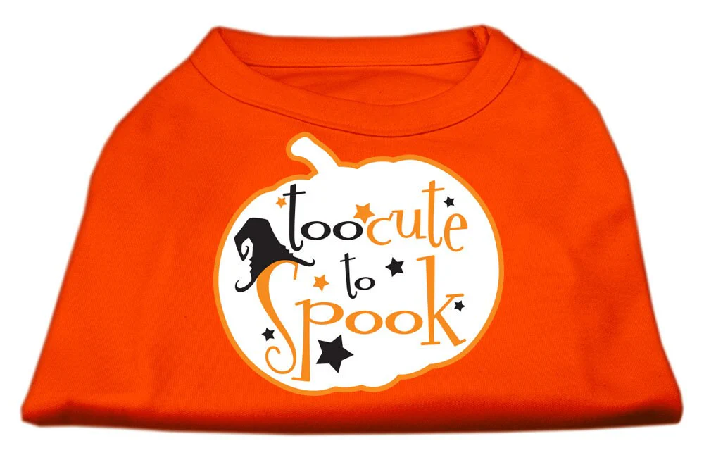 Halloween Pet Dog & Cat Shirt Screen Printed, "Too Cute To Spook" - Image 3