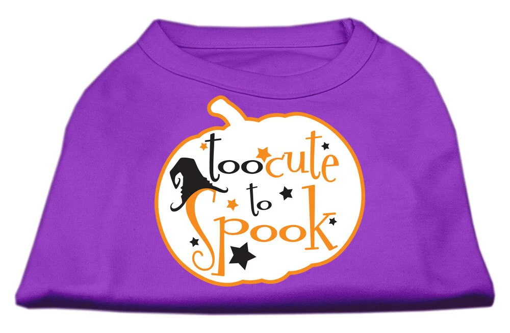 Halloween Pet Dog & Cat Shirt Screen Printed, "Too Cute To Spook" - Image 4