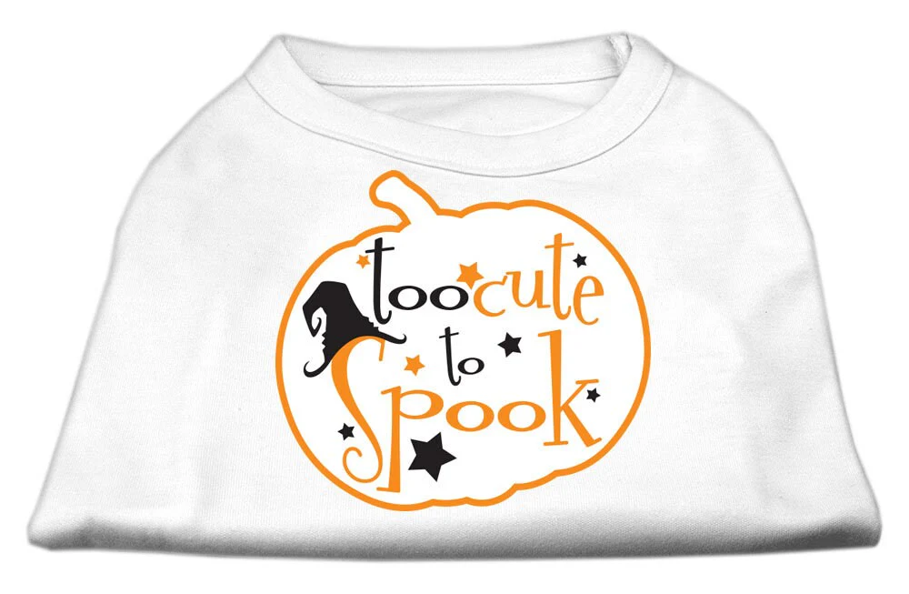 Halloween Pet Dog & Cat Shirt Screen Printed, "Too Cute To Spook" - Image 6