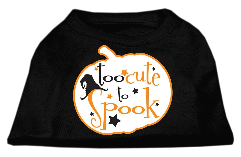 Halloween Pet Dog & Cat Shirt Screen Printed, "Too Cute To Spook" - Image 7