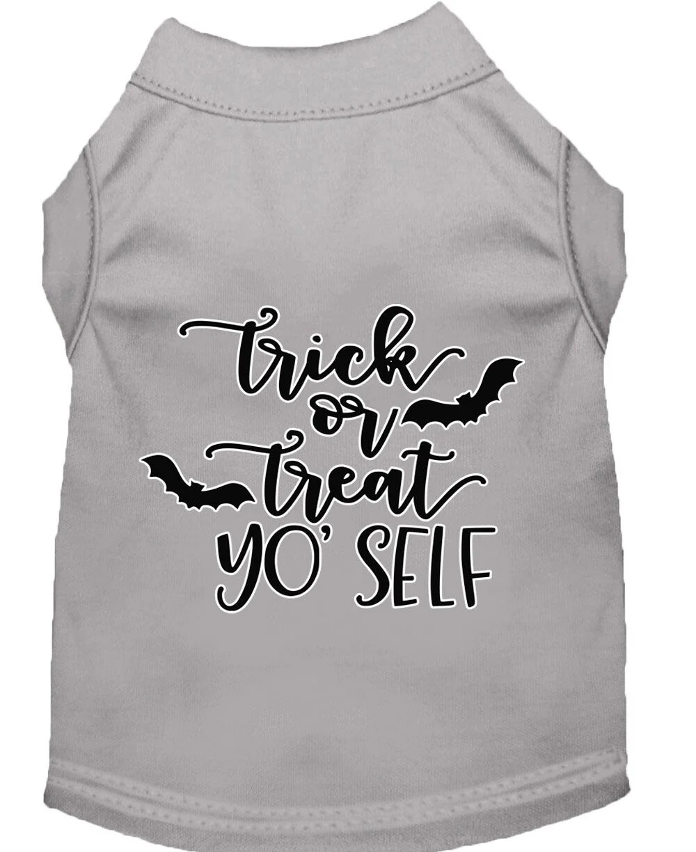 Halloween Pet Dog & Cat Shirt Screen Printed, "Trick Or Treat Yo' Self" - Image 3