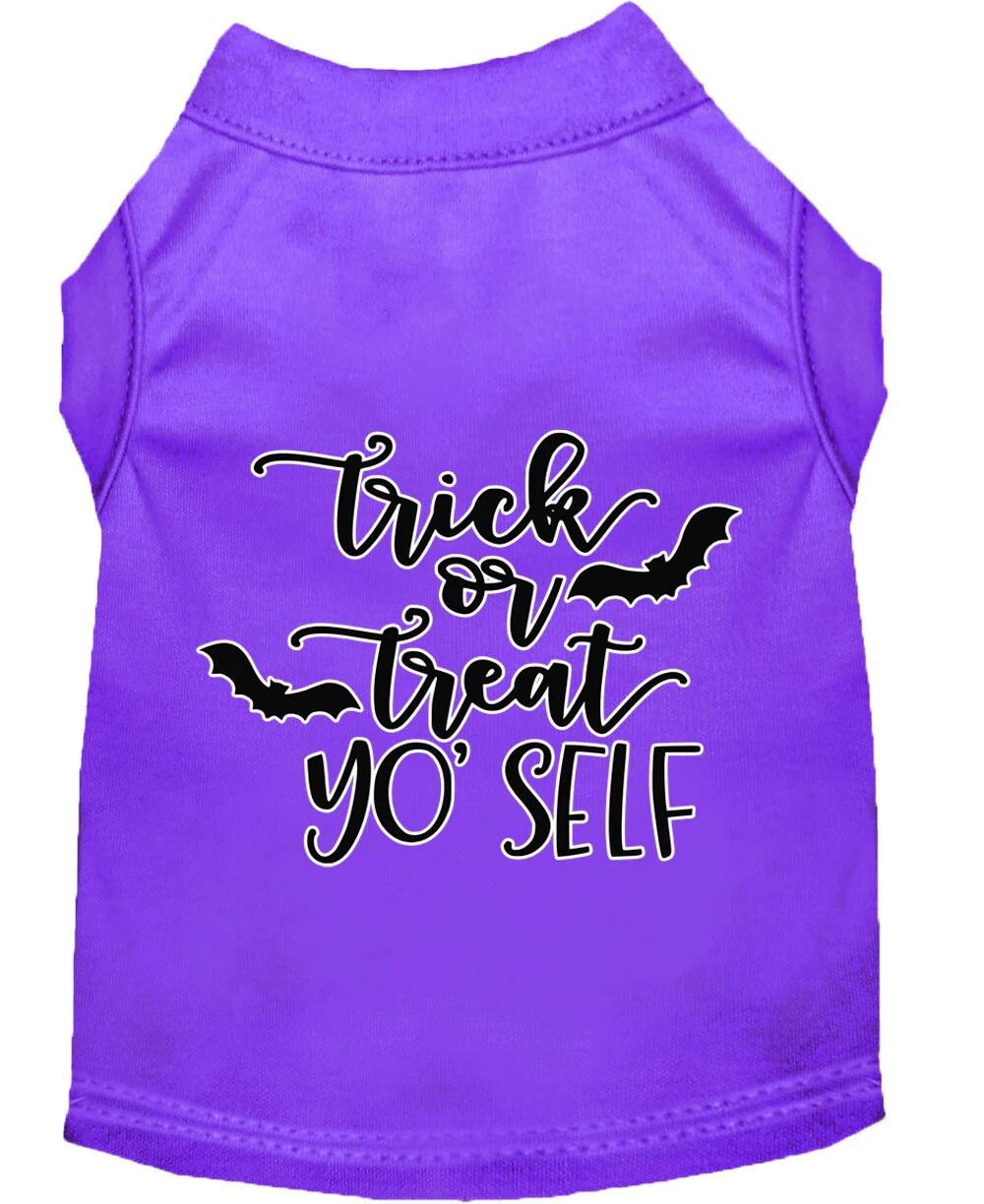 Halloween Pet Dog & Cat Shirt Screen Printed, "Trick Or Treat Yo' Self" - Image 5