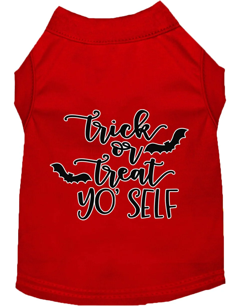 Halloween Pet Dog & Cat Shirt Screen Printed, "Trick Or Treat Yo' Self" - Image 6