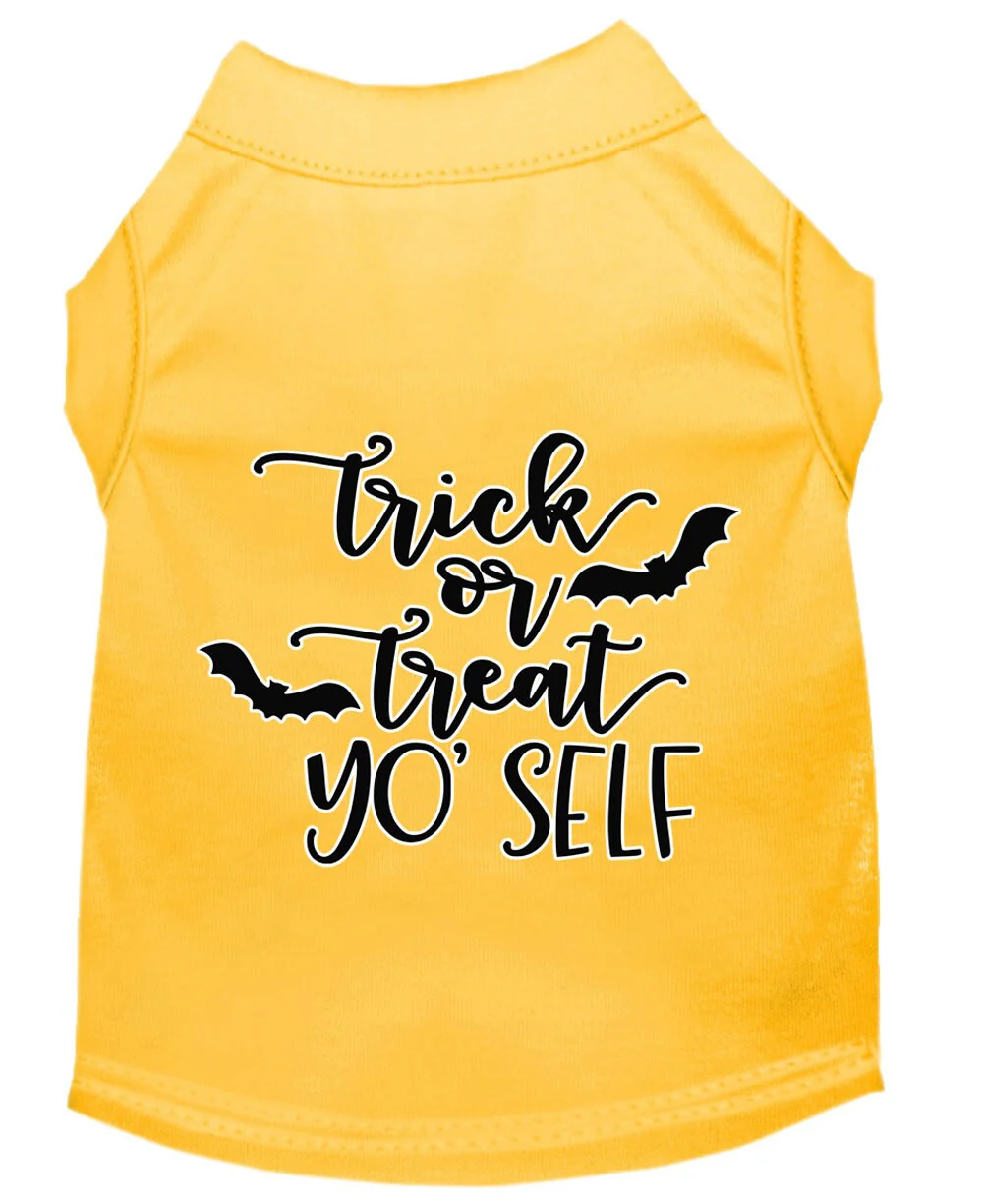 Halloween Pet Dog & Cat Shirt Screen Printed, "Trick Or Treat Yo' Self" - Image 7