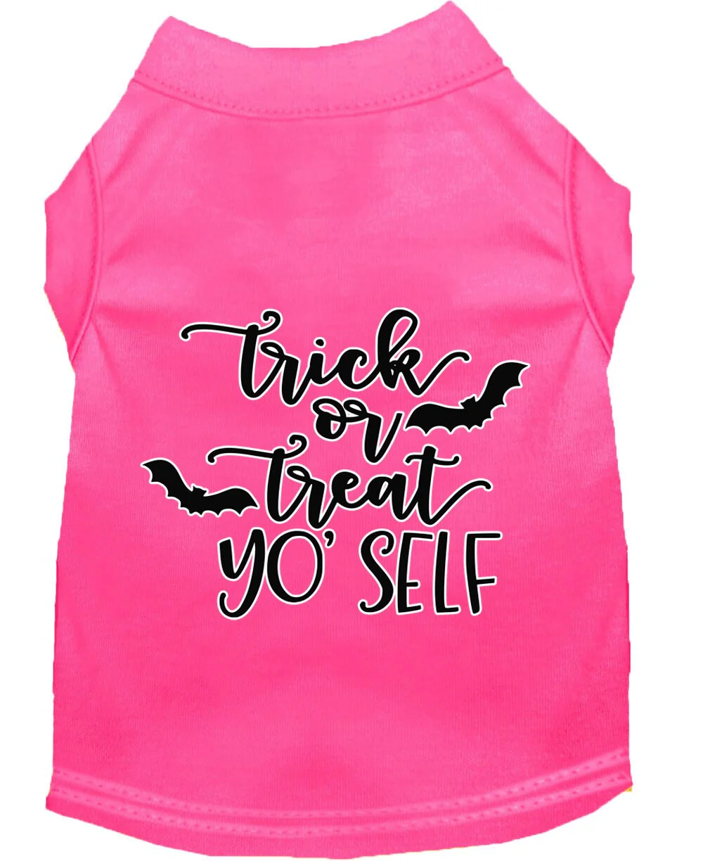 Halloween Pet Dog & Cat Shirt Screen Printed, "Trick Or Treat Yo' Self" - Image 9