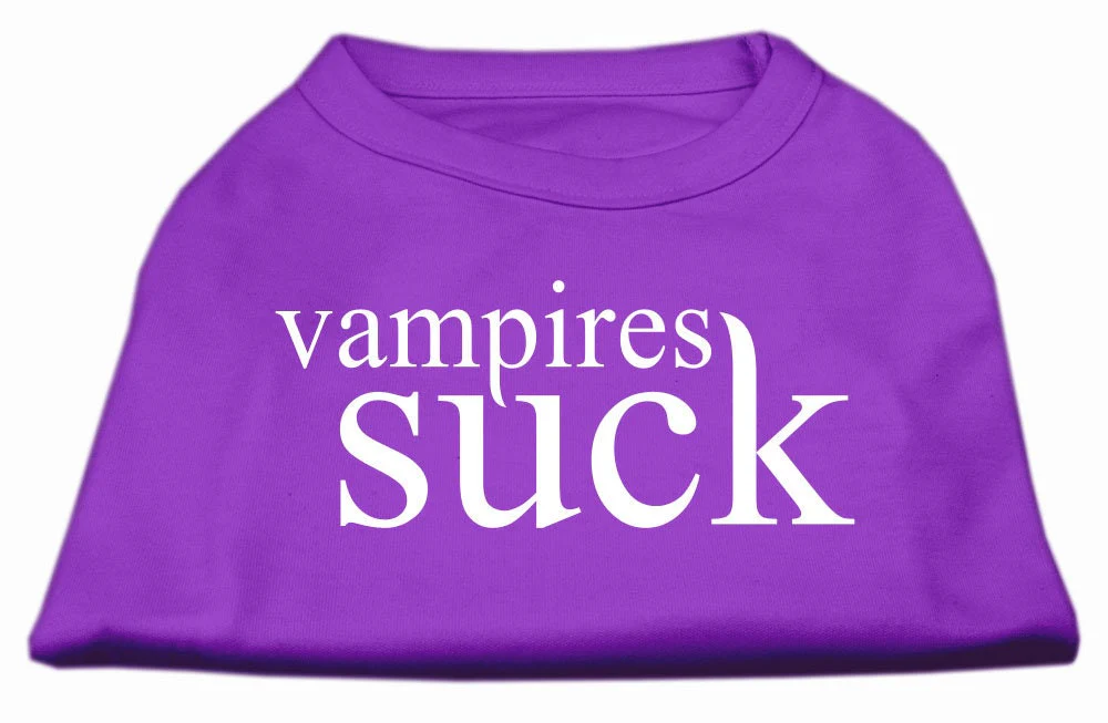 Halloween Pet Dog & Cat Shirt Screen Printed, "Vampires Suck" - Image 10