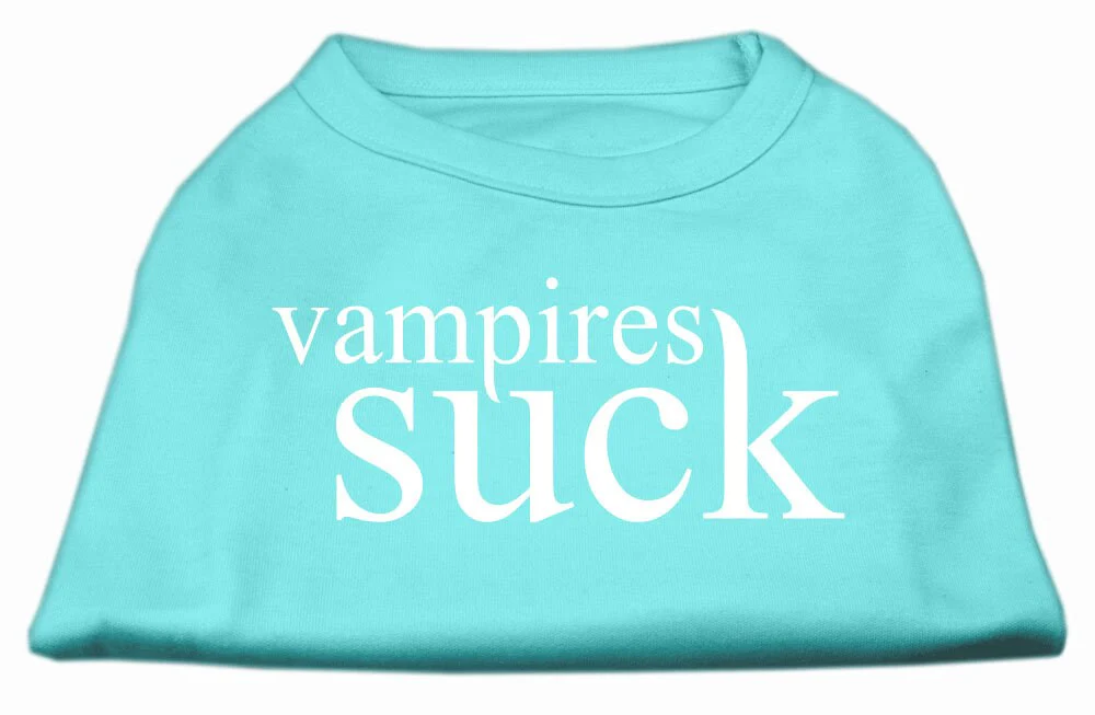 Halloween Pet Dog & Cat Shirt Screen Printed, "Vampires Suck" - Image 3