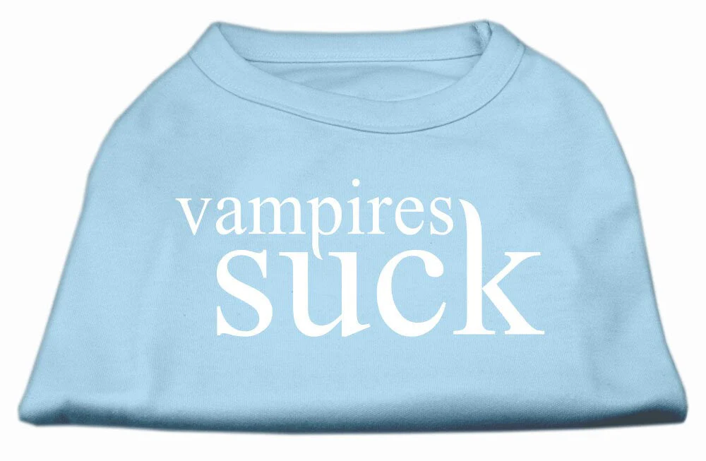 Halloween Pet Dog & Cat Shirt Screen Printed, "Vampires Suck" - Image 4