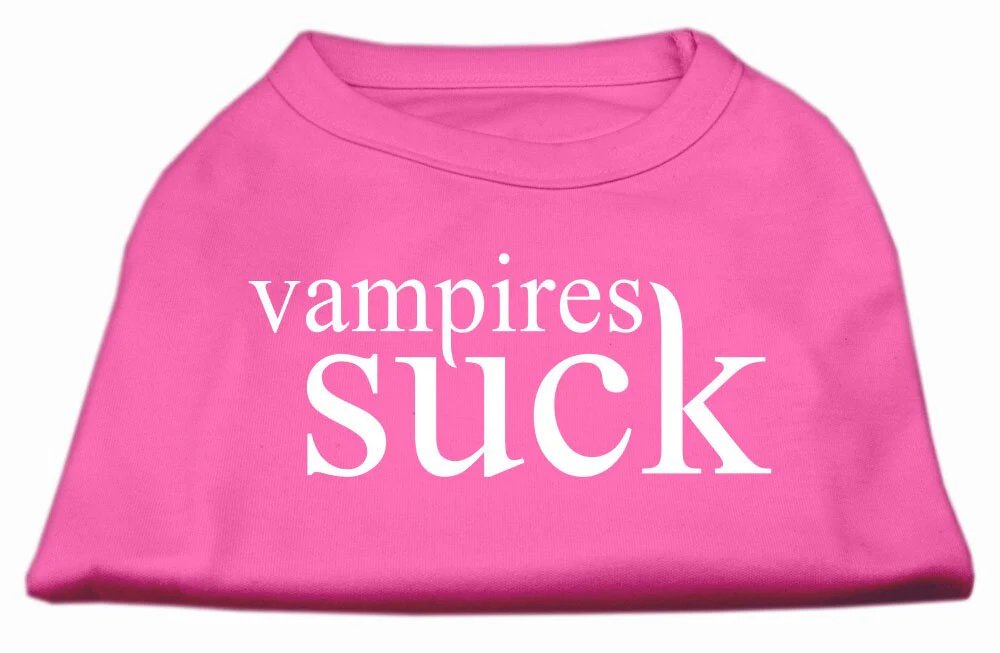 Halloween Pet Dog & Cat Shirt Screen Printed, "Vampires Suck" - Image 6