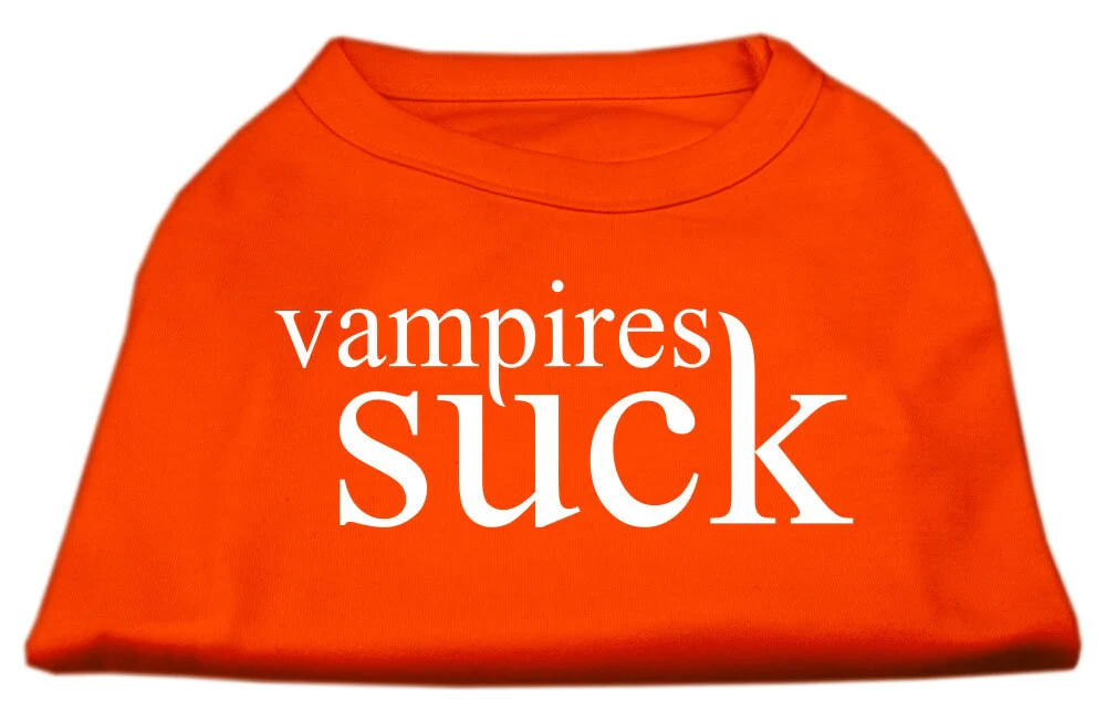 Halloween Pet Dog & Cat Shirt Screen Printed, "Vampires Suck" - Image 8