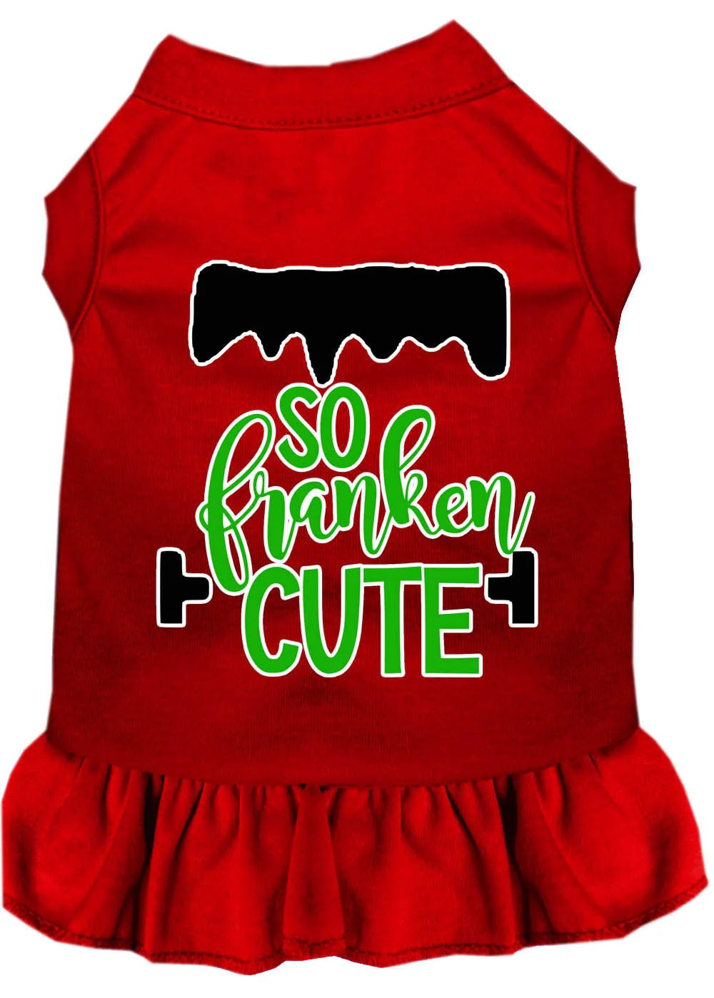 Halloween Pet Dress Screen Printed, "So Franken Cute" - Image 10