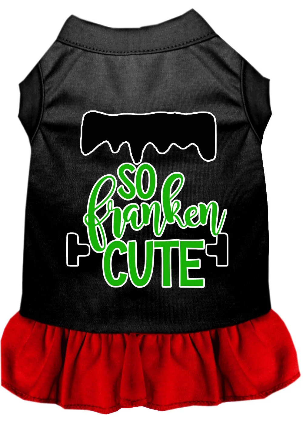 Halloween Pet Dress Screen Printed, "So Franken Cute" - Image 7