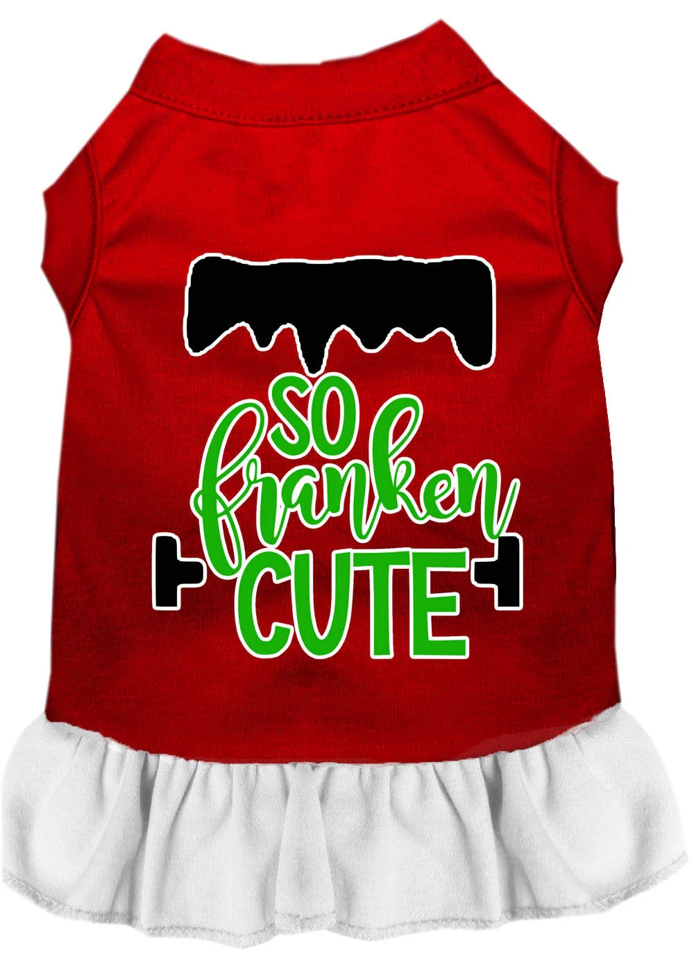 Halloween Pet Dress Screen Printed, "So Franken Cute" - Image 9