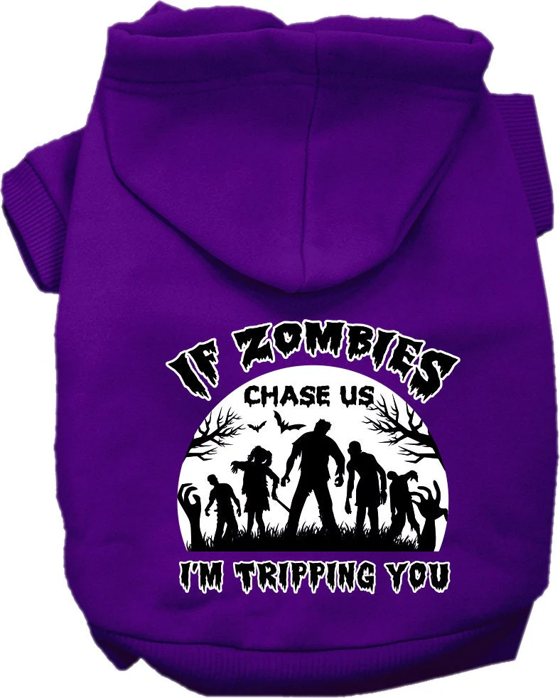 Halloween Pet Hoodie "If Zombies Chase Us, I'm Tripping You" - Image 10