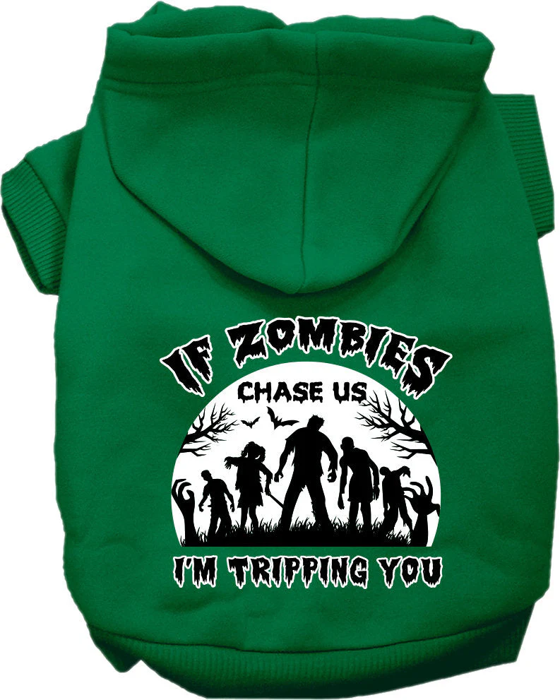 Halloween Pet Hoodie "If Zombies Chase Us, I'm Tripping You" - Image 3