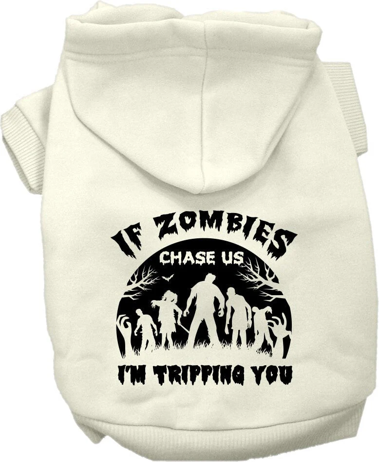 Halloween Pet Hoodie "If Zombies Chase Us, I'm Tripping You" - Image 7