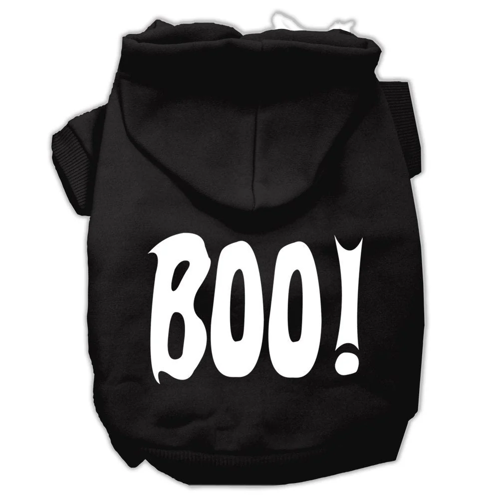 Halloween Pet Hoodie Screen Printed, "Boo" - Image 3