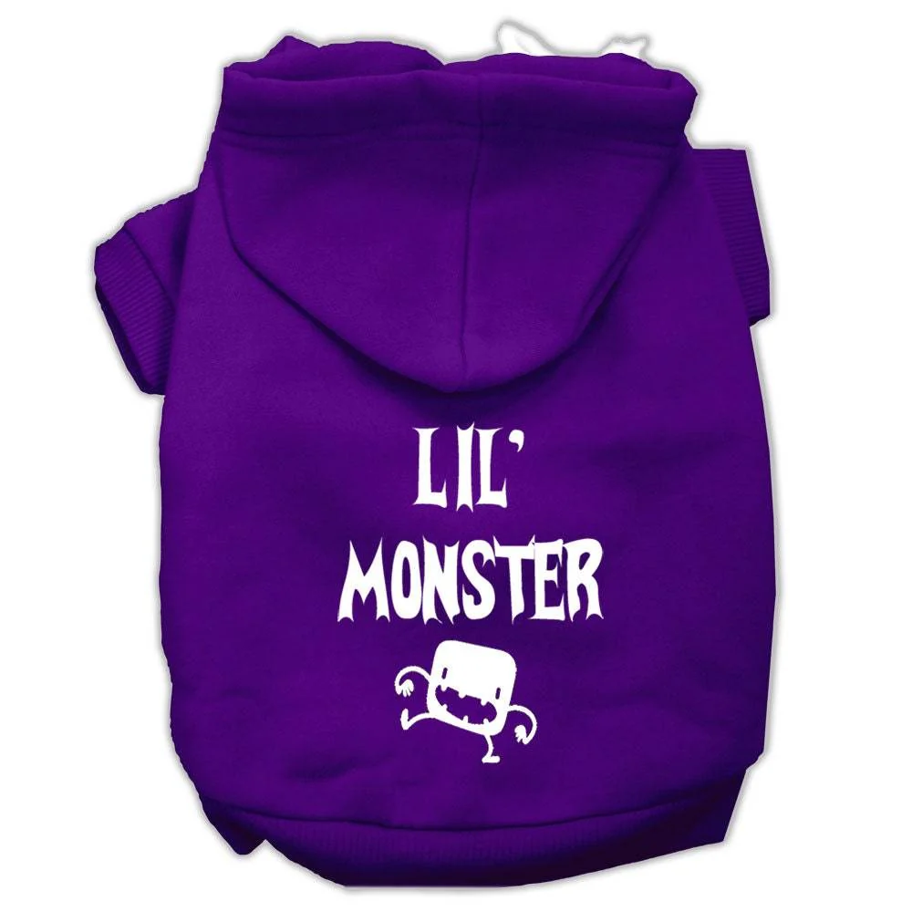 Halloween Pet Hoodie Screen Printed, "Lil Monster" - Image 5