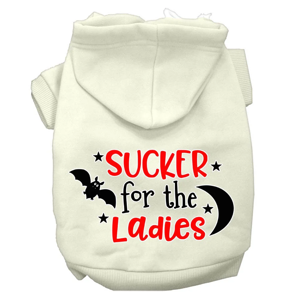 Halloween Pet Hoodie Screen Printed, "Sucker For The Ladies" - Image 5