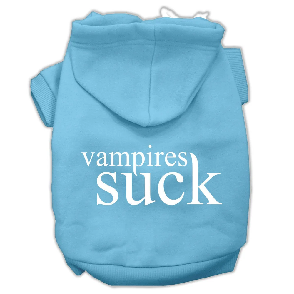 Halloween Pet Hoodie Screen Printed, "Vampires Suck" - Image 10