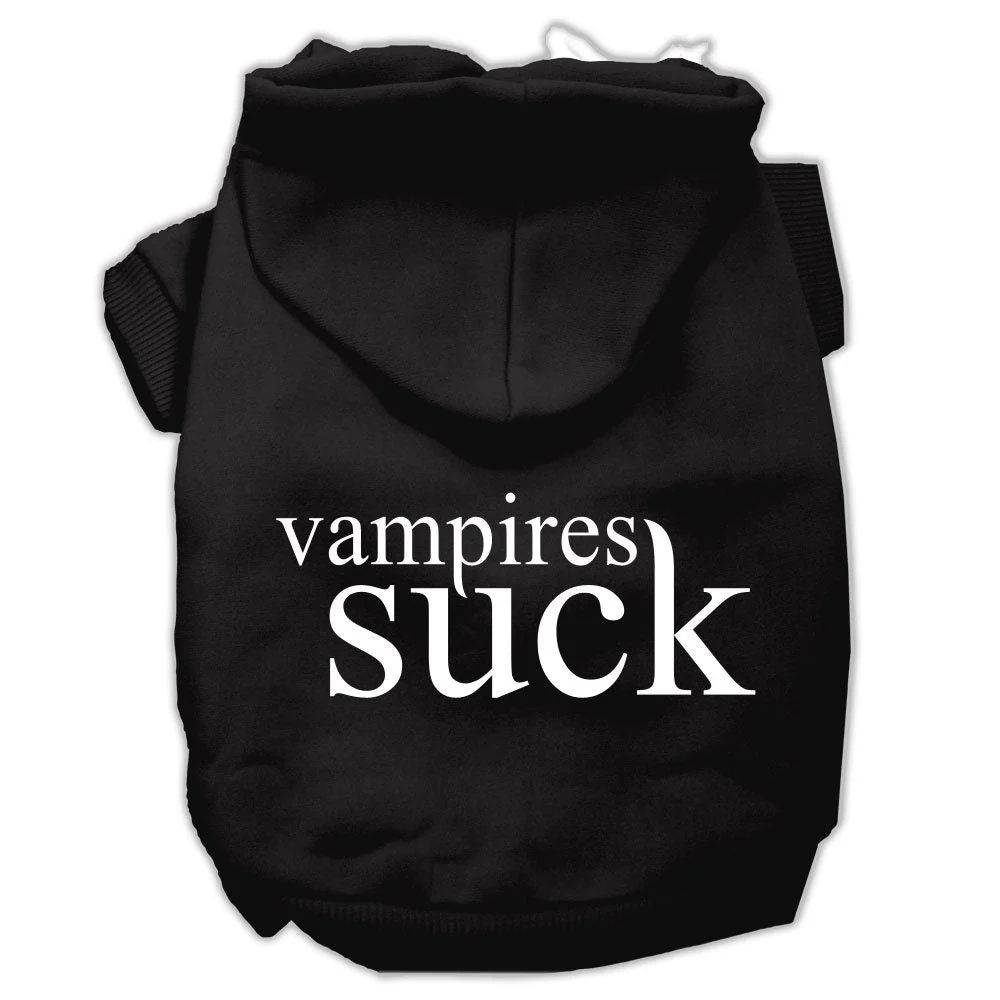 Halloween Pet Hoodie Screen Printed, "Vampires Suck" - Image 3