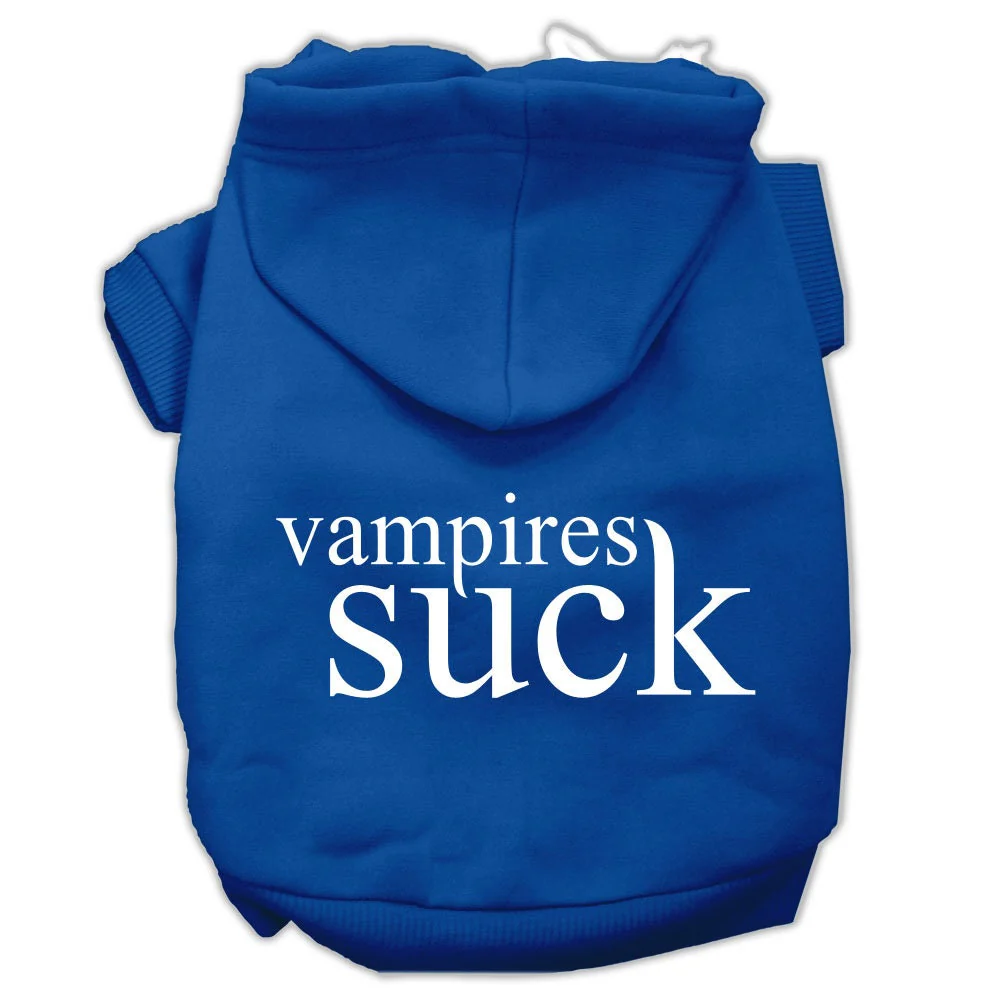 Halloween Pet Hoodie Screen Printed, "Vampires Suck" - Image 4