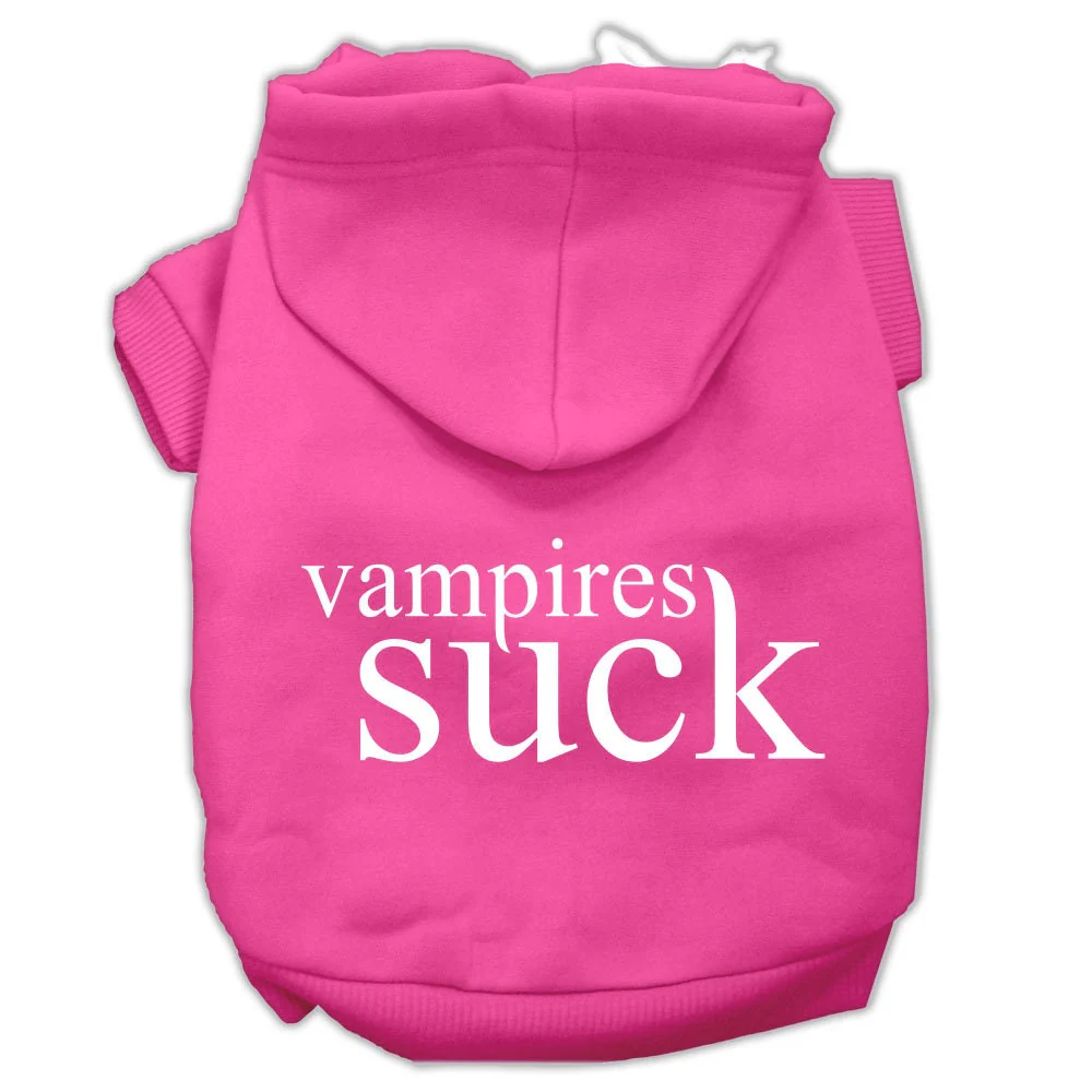 Halloween Pet Hoodie Screen Printed, "Vampires Suck" - Image 5