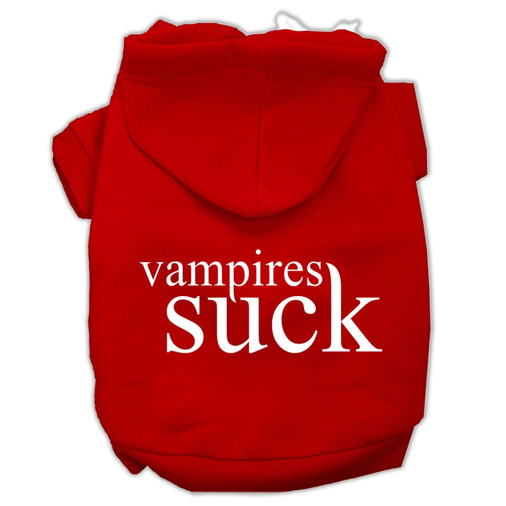 Halloween Pet Hoodie Screen Printed, "Vampires Suck" - Image 7
