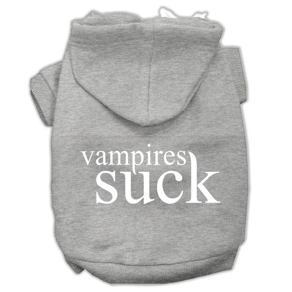 Halloween Pet Hoodie Screen Printed, "Vampires Suck" - Image 8