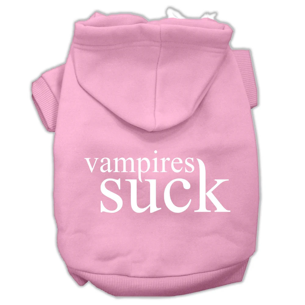 Halloween Pet Hoodie Screen Printed, "Vampires Suck" - Image 9