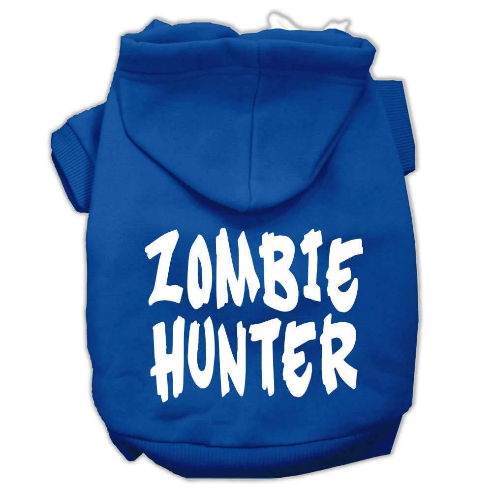 Halloween Pet Hoodie Screen Printed, "Zombie Hunter" - Image 4