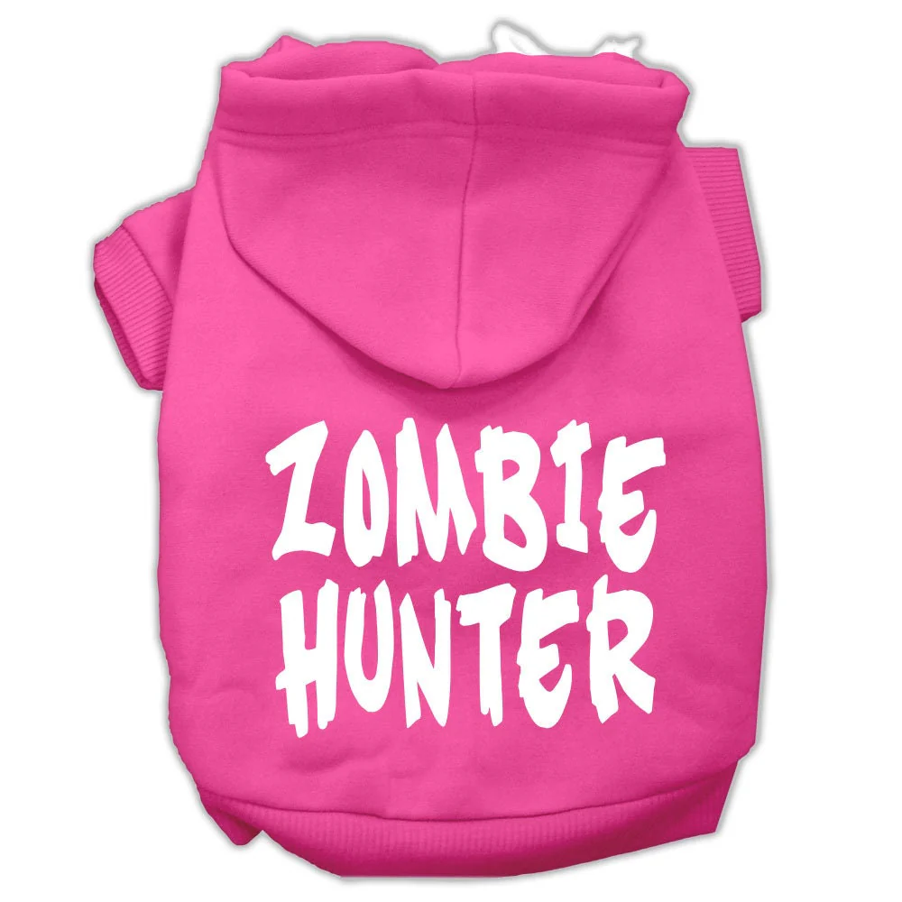Halloween Pet Hoodie Screen Printed, "Zombie Hunter" - Image 5