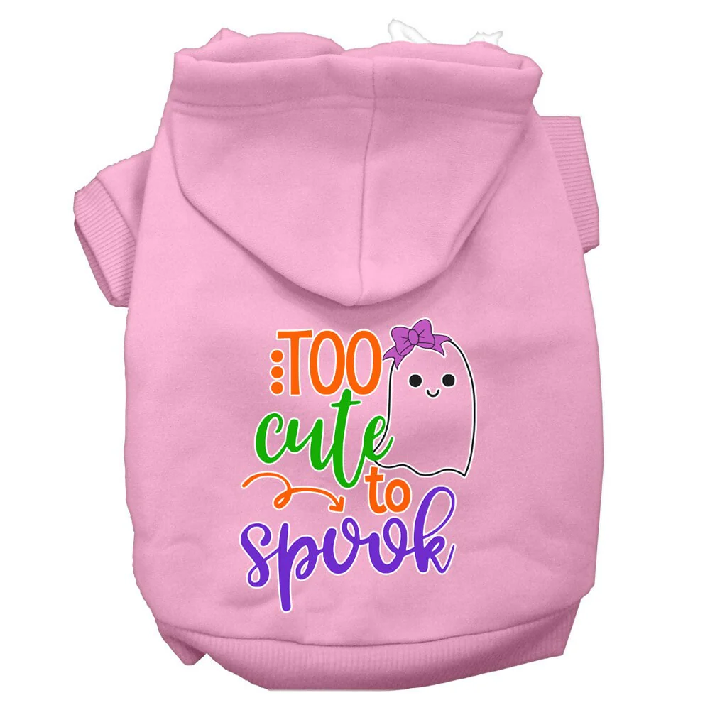 Halloween Pet Hoodie, "Too Cute To Spook Girly Ghost" - Image 10