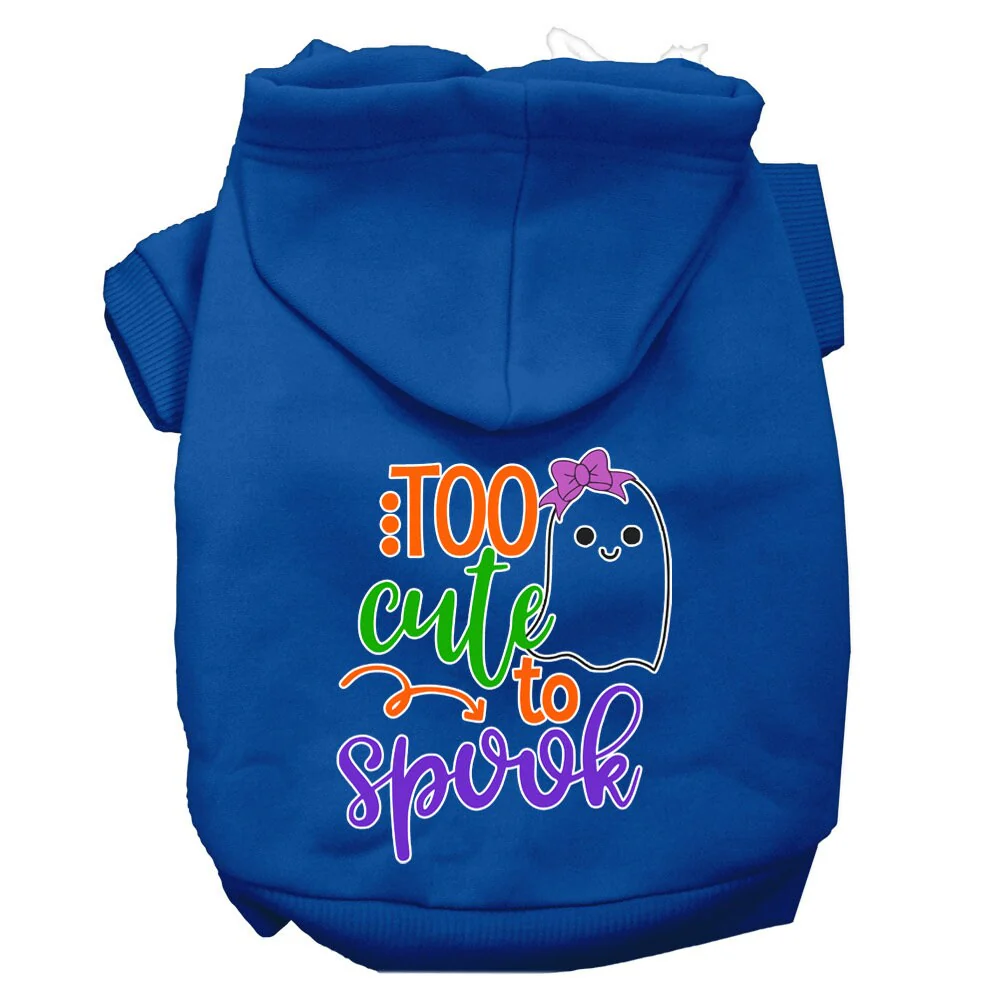 Halloween Pet Hoodie, "Too Cute To Spook Girly Ghost" - Image 4