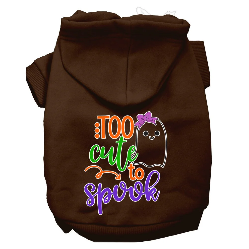 Halloween Pet Hoodie, "Too Cute To Spook Girly Ghost" - Image 5