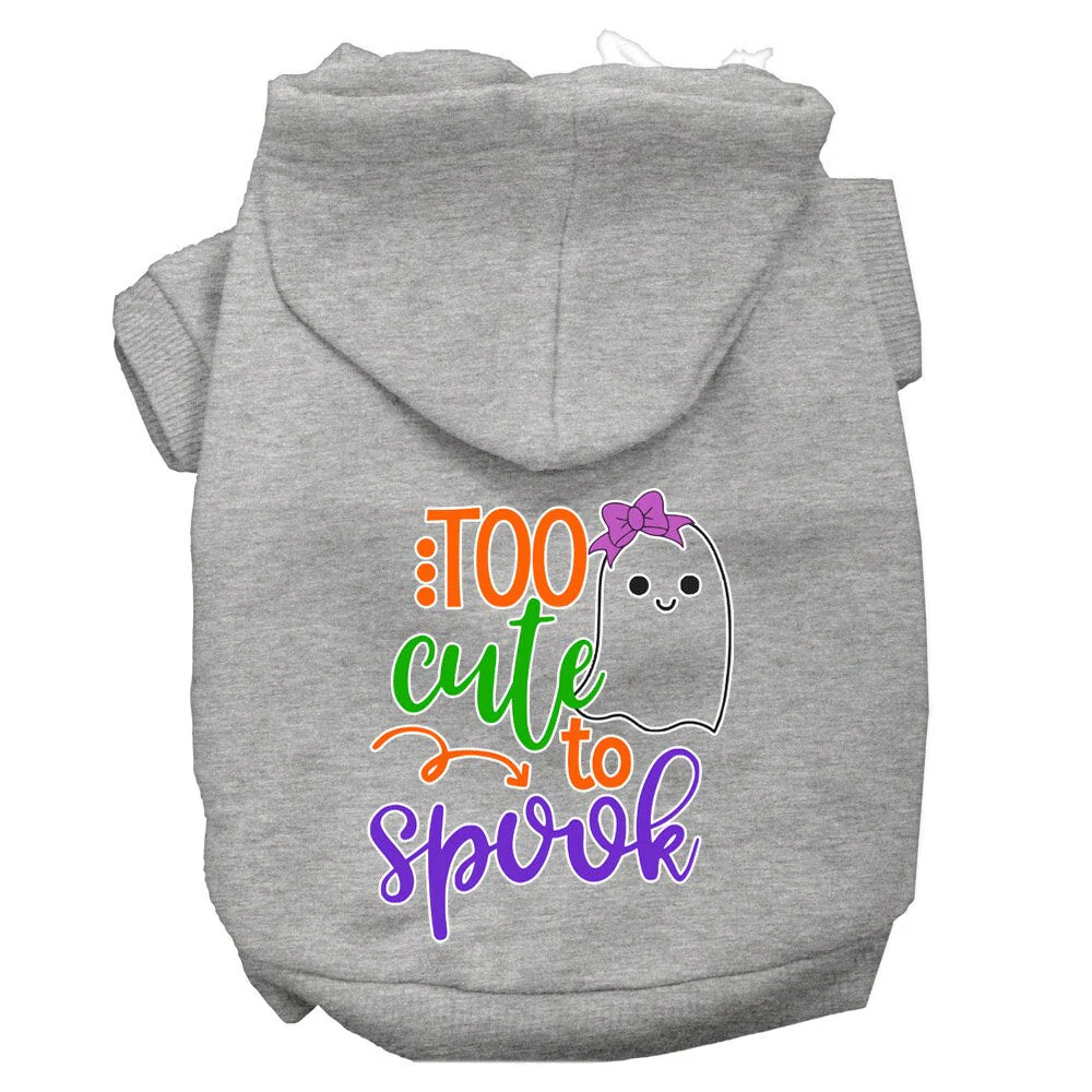 Halloween Pet Hoodie, "Too Cute To Spook Girly Ghost" - Image 7