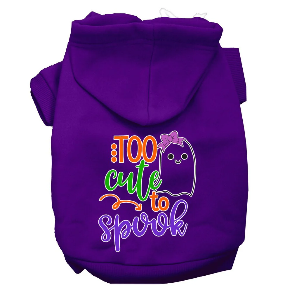 Halloween Pet Hoodie, "Too Cute To Spook Girly Ghost" - Image 8