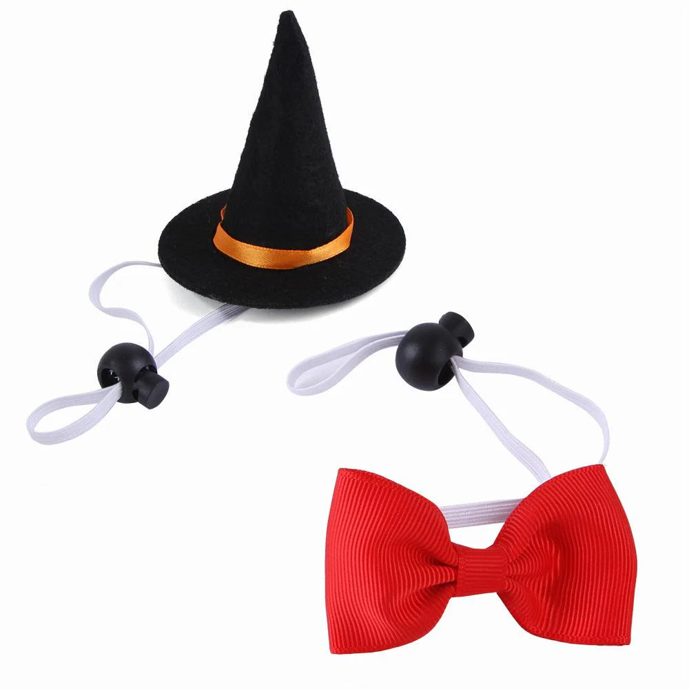 Halloween Pet Witch Hat + Bow Tie Set - Image 3