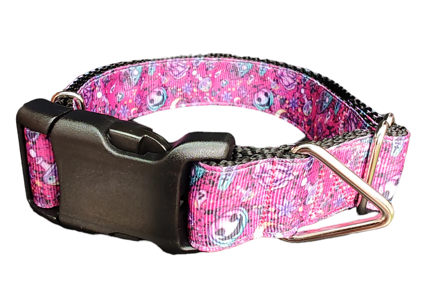 Halloween Pink Paranormal Nylon Dog Collar - Image 2