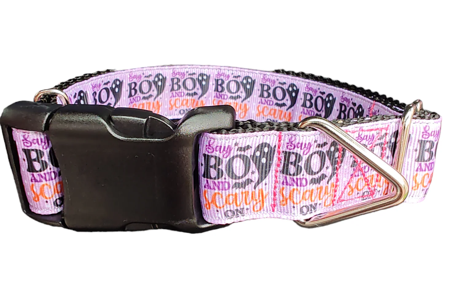 Halloween Say BOO Nylon Dog Collar - Image 2