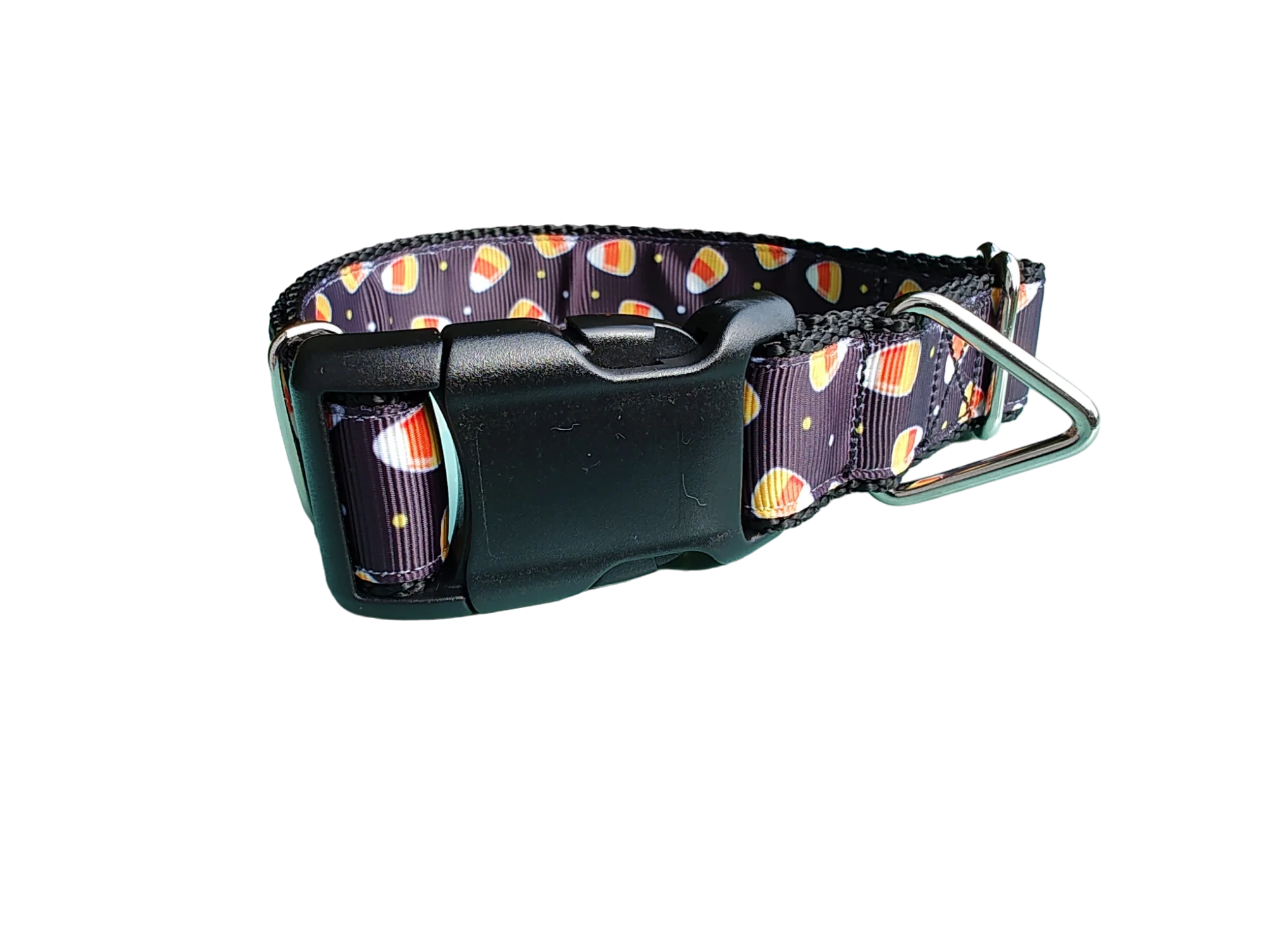 Halloween Scattered Candy Corn Nylon Dog Collar - Image 2