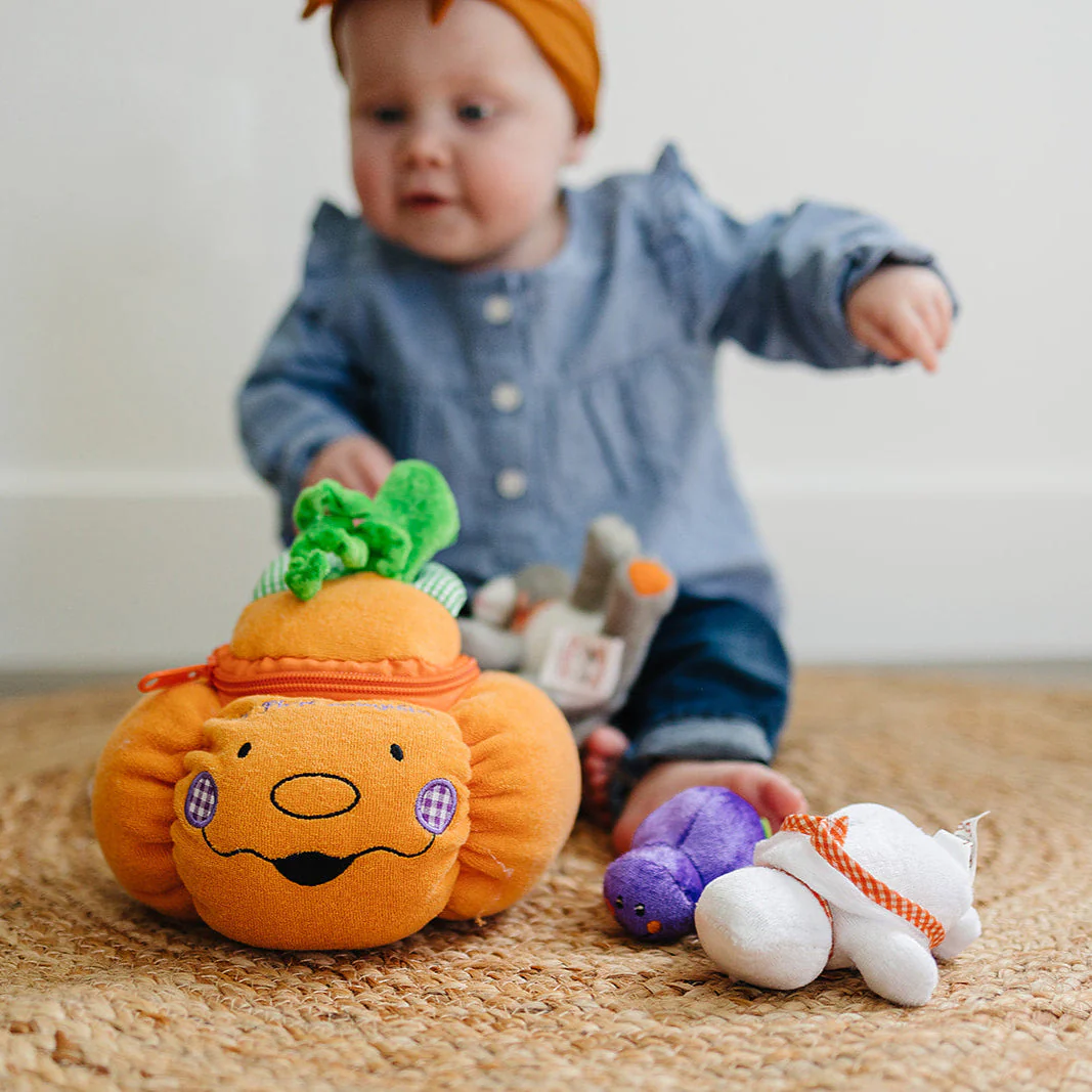Halloween Stuffed Pumpkin Playset with 4 ct Sensory Toys - Image 5