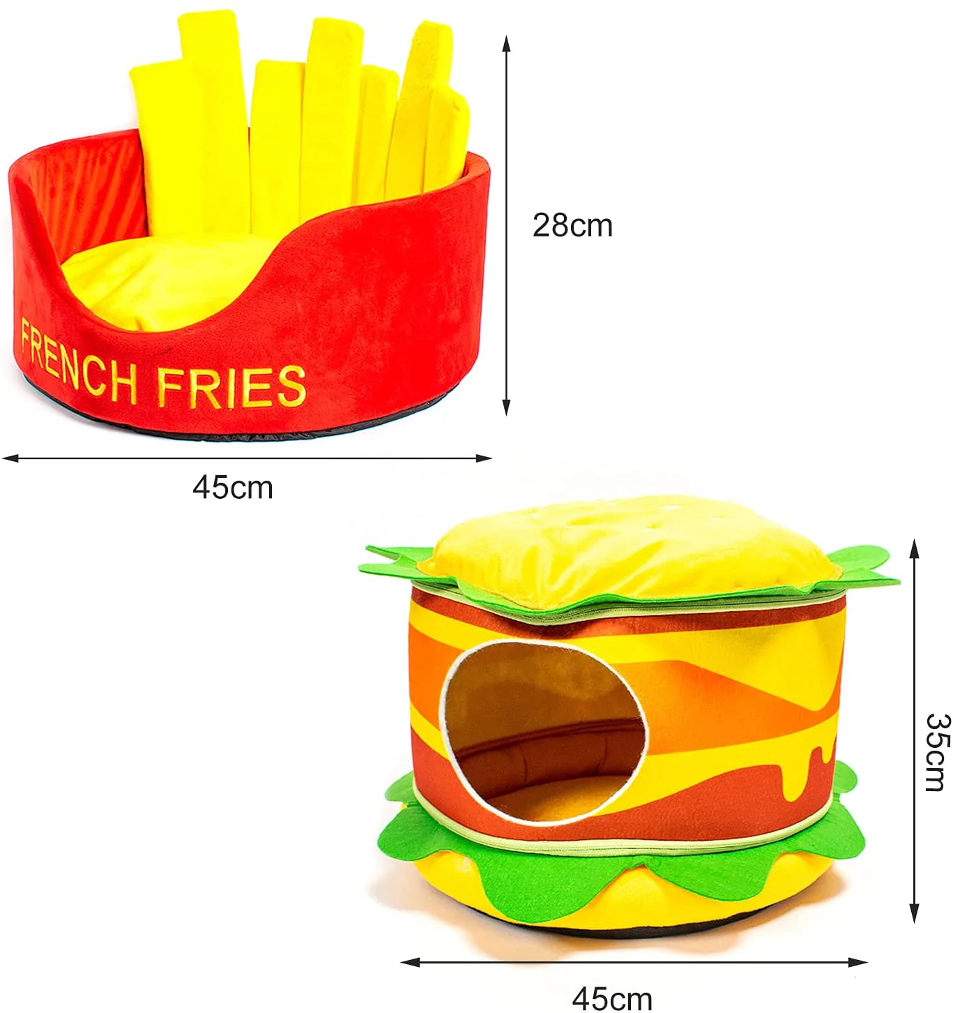 Hamburger French Fries Pet Bed - Image 4