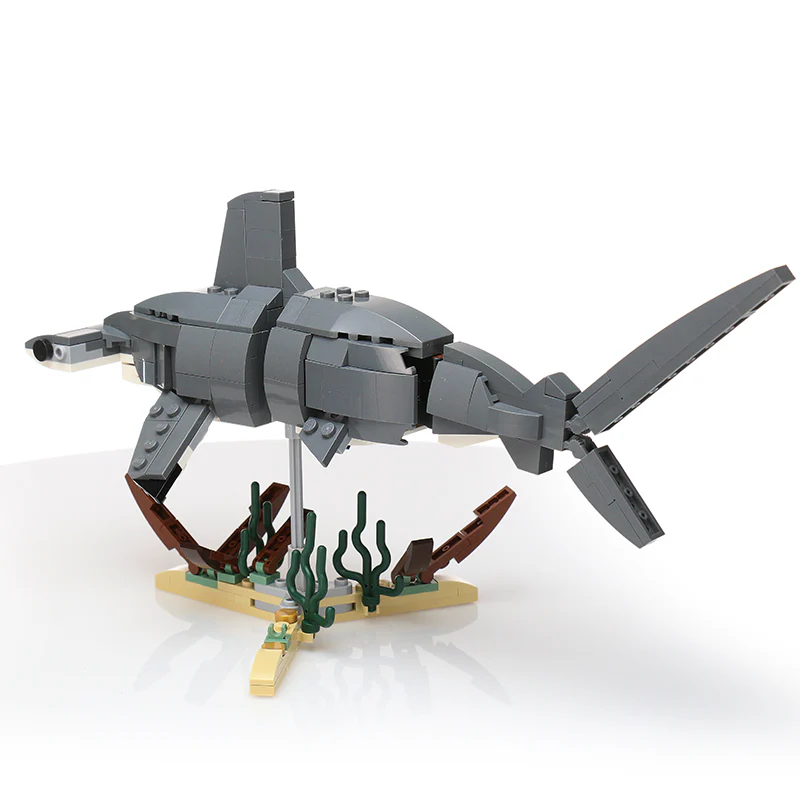 Hammerhead Shark Building Set made with LEGO parts - B3 Customs - Image 3
