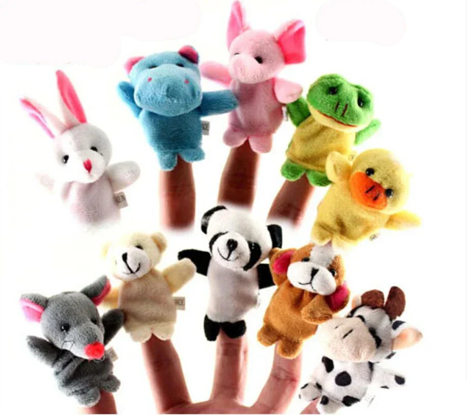 Hand Finger Puppets Plush Set – Animal Cartoon Toys for Kids - Image 2