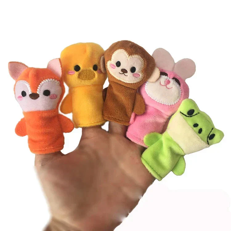Hand Finger Puppets Plush Set – Animal Cartoon Toys for Kids - Image 4